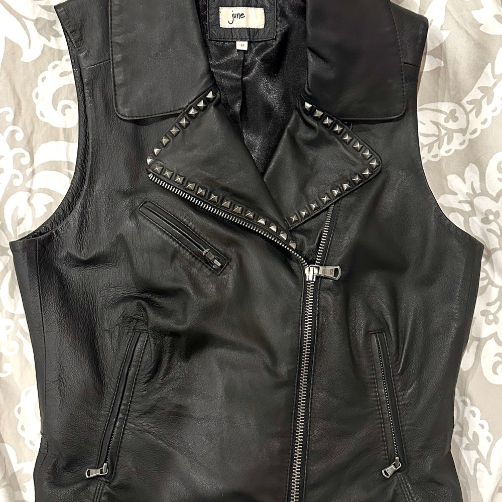 Designer June Leather Vest.